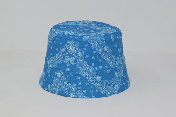 Blue Paisley Teen Bucket Hats