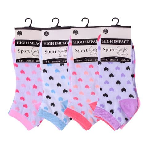 Bright heart trainer women socks
