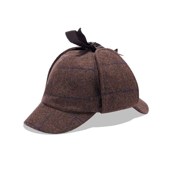 Brown Check Deer Stalker Hat
