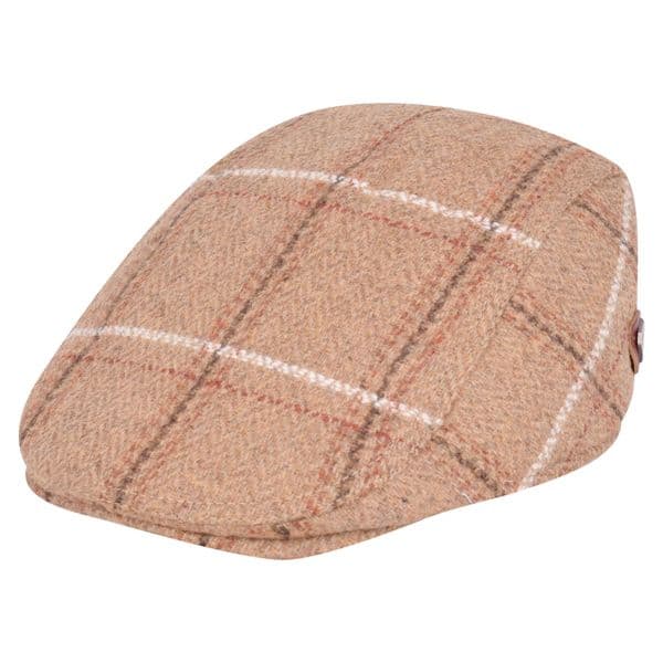 Brown Check One Sized Flat Hat
