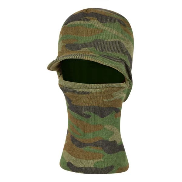 camouflage knit open face balaclava