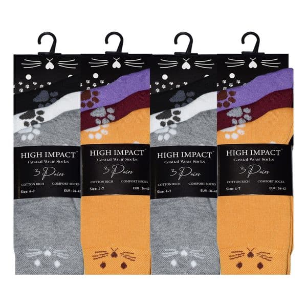 Casual Wear Cat Design Socks