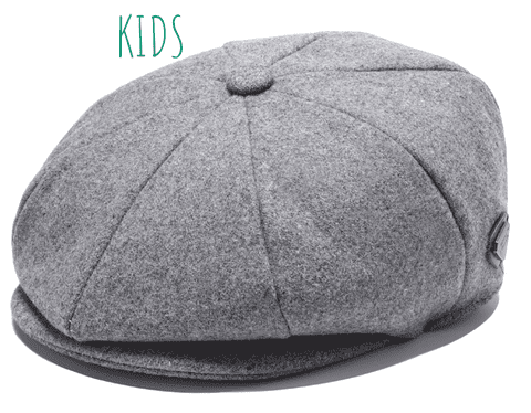 Children light grey newsboy cap