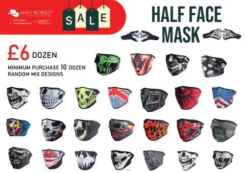 Clearance Half Face Mask One Size