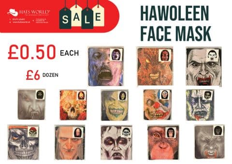 Clearance Halloween Face Mask One Size