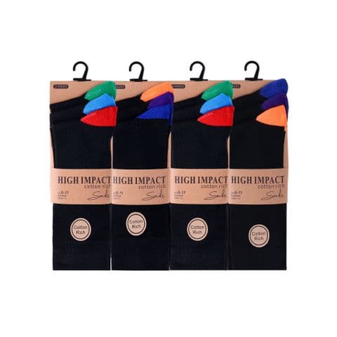 Cotton rich men suit socks Heal toe