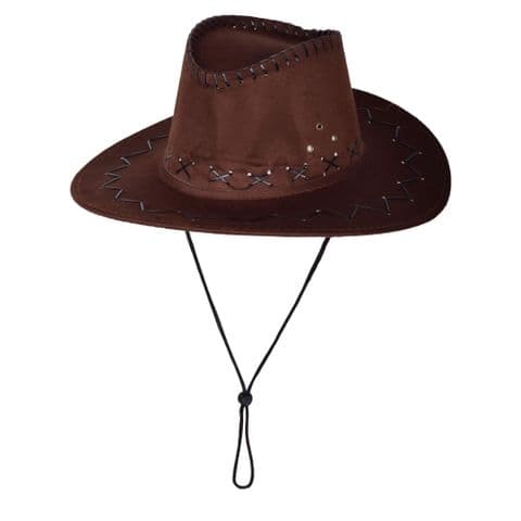 Cow boy hat Brown stitch