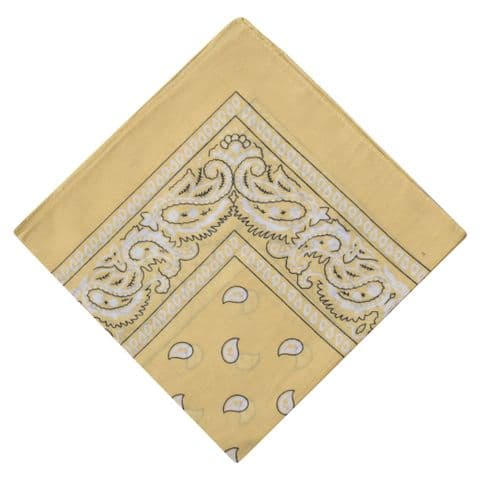 Cream Paisley Bandana