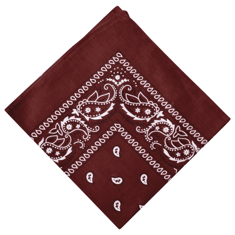 Dark Brown Paisley Bandana