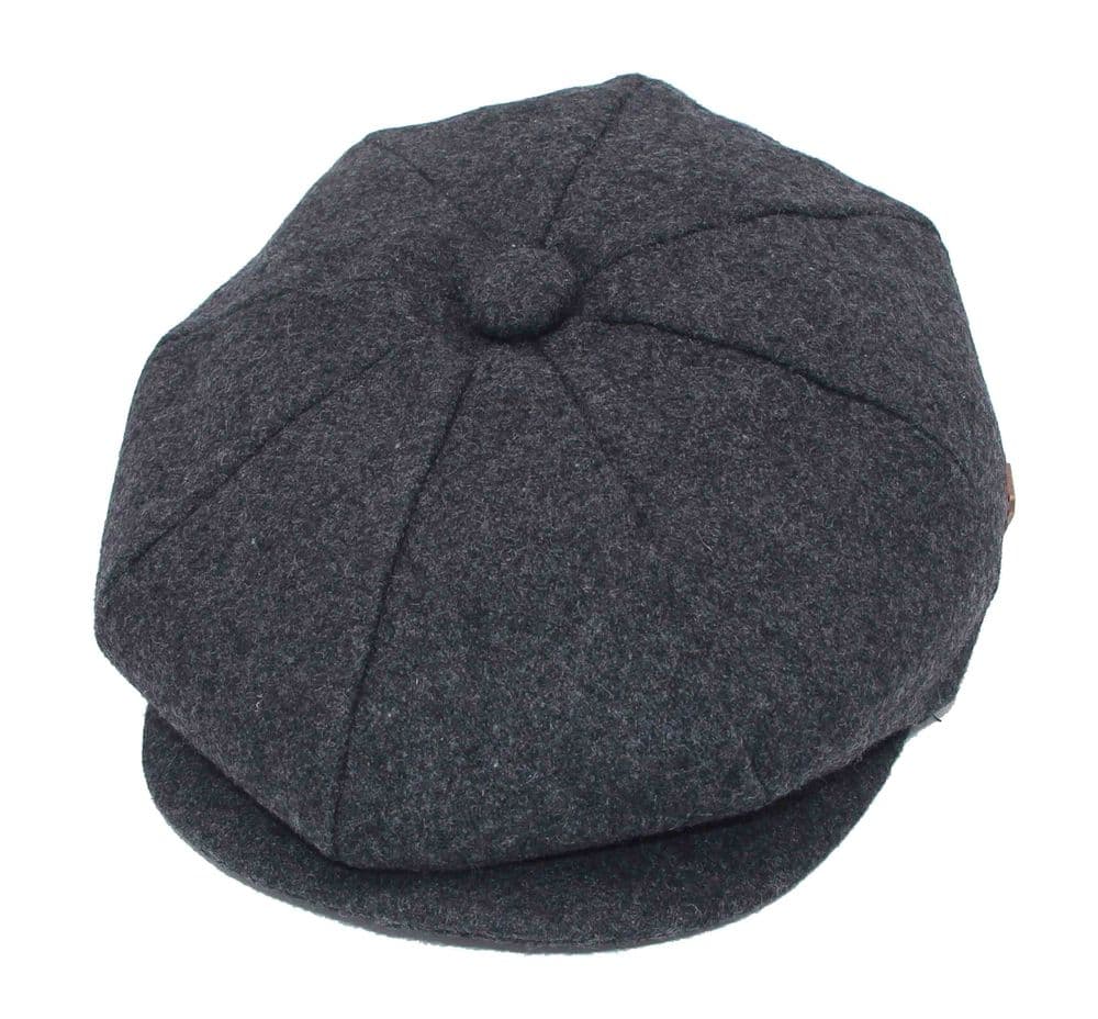 Dark Grey plain Baker boy Hat