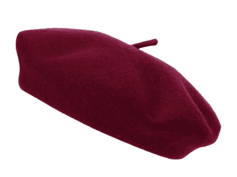 Dark Maroon wool beret hats