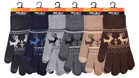 Deer padded thermal gloves