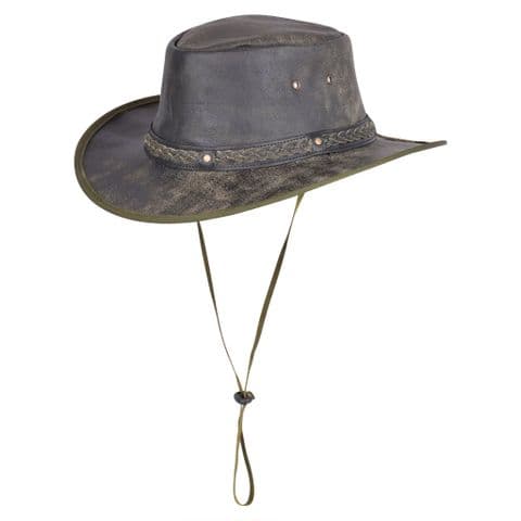 Foldaway style cowboy olive hat