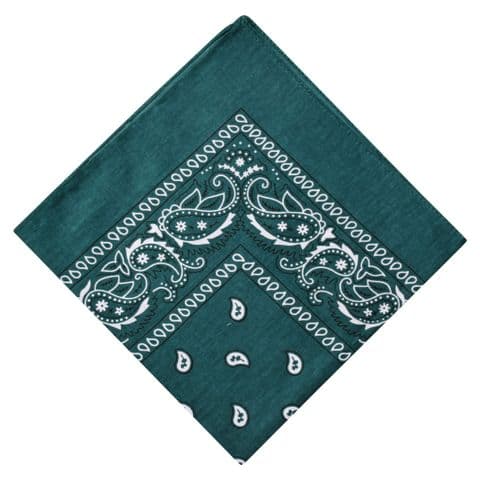 Forest green paisley bandana