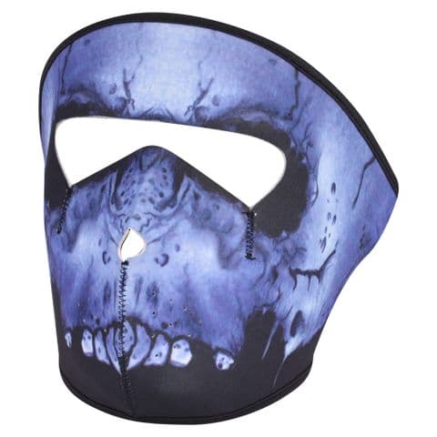 Full Face Purple Skull Reversible Face Mask