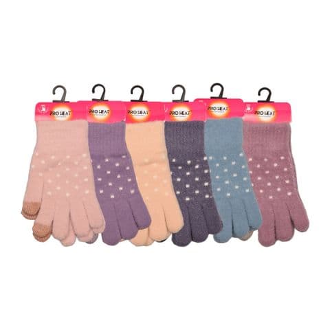 Girls Doted Padded Gloves