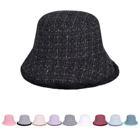 Glitter fur bucket hats