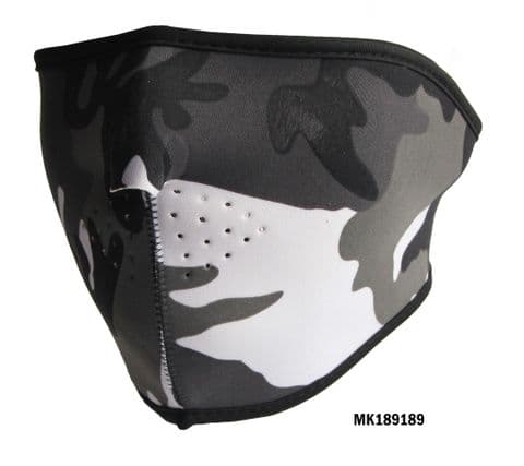 grey camaflauge face mask