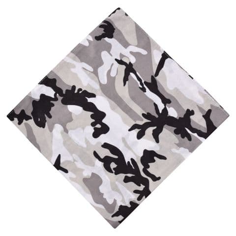 Grey Camouflage Bandana