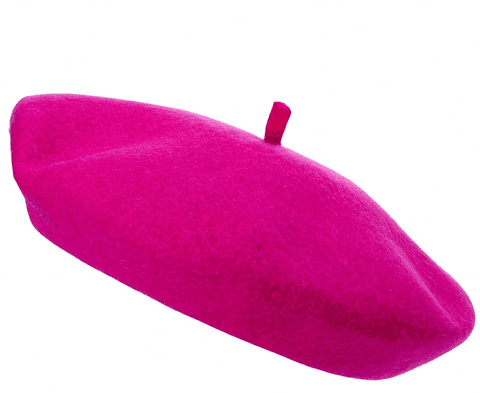 Hot Pink wool beret hats