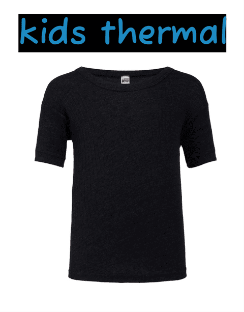 kids black thermal T-Shirt