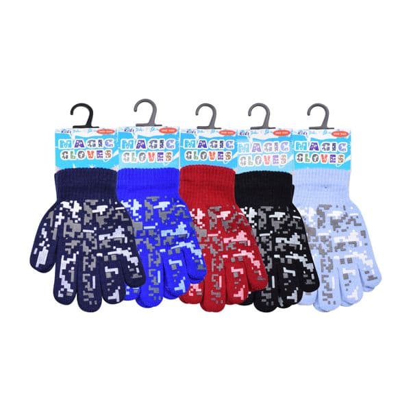 Kids digital camo magic gloves