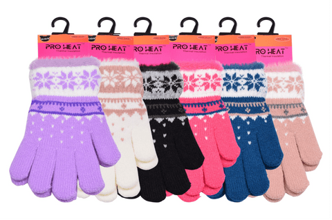 Kids Flower dots Thermal Gloves