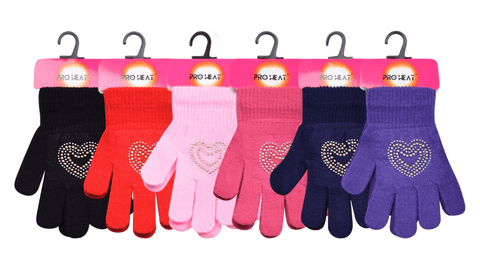Kids heart daimond gloves