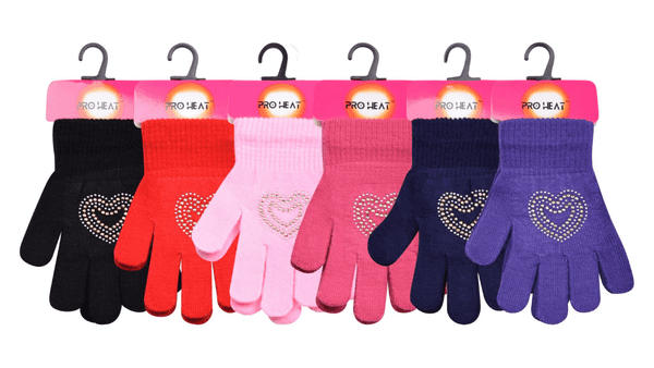 Kids heart daimond gloves