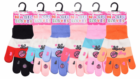Kids lady bug magic gloves