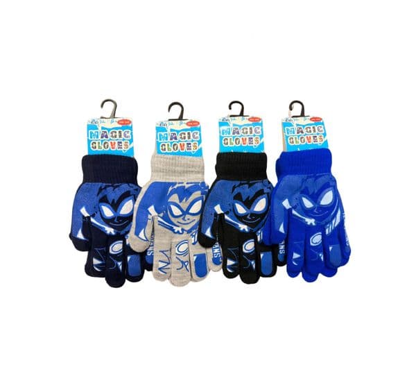 Kids Padded Printed Style Magic Gloves