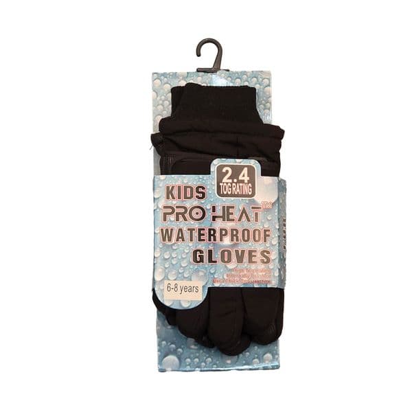 Kids pro heat waterproof ski gloves