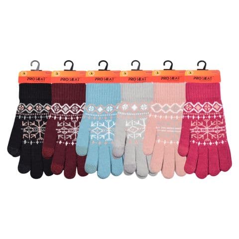 Knitted padded gloves