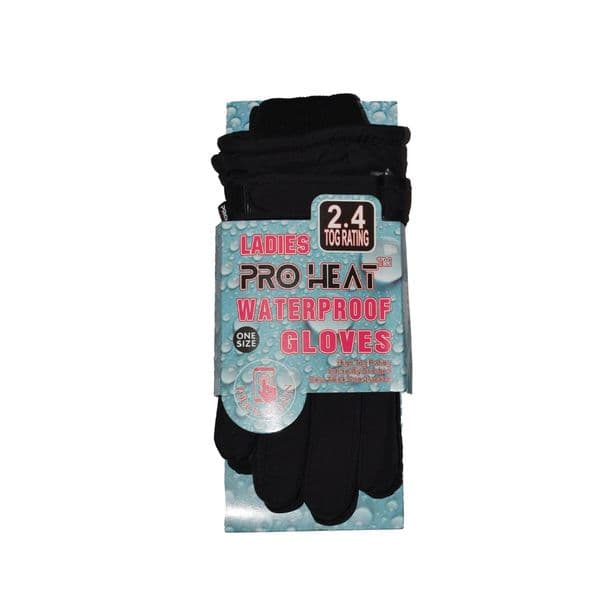 Laddies Waterproof Pro Heat Gloves Black