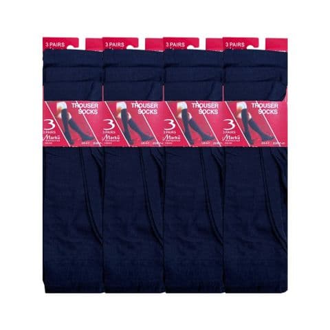 Ladies black trouser stretchy socks