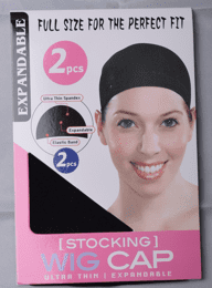 Ladies Black Wig Cap