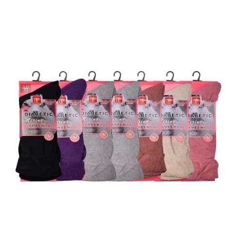 Ladies Diabetic merino wool socks