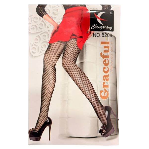 Ladies Foot Mesh Doted Chain Style Tights