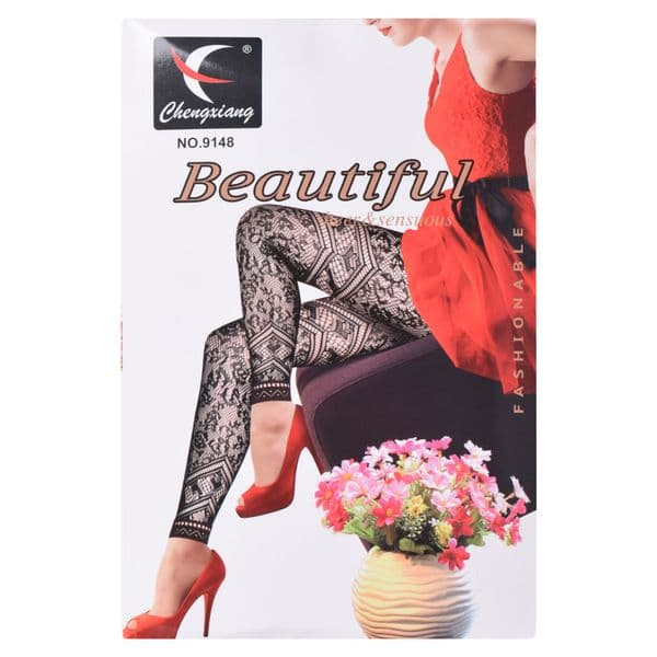 Ladies Footless Mesh Mix Art Tights