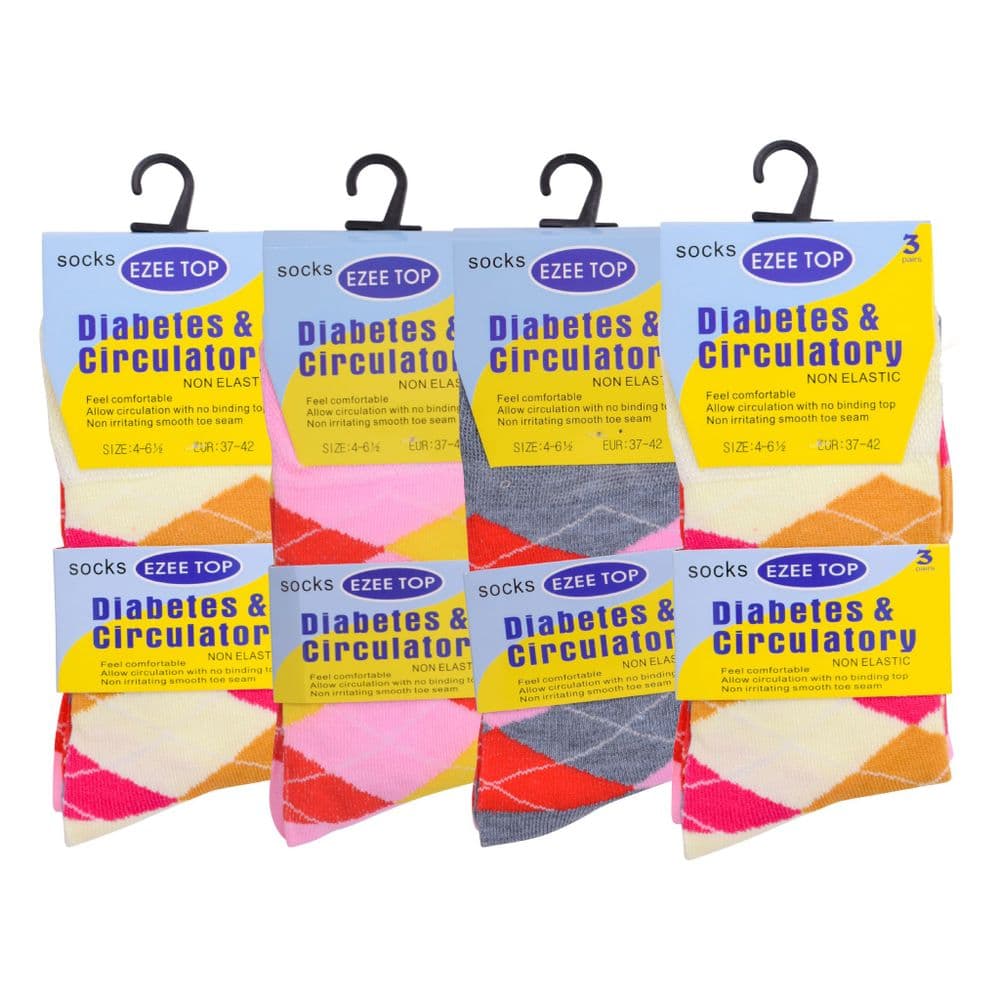 Ladies Funky diamond NonElastic socks