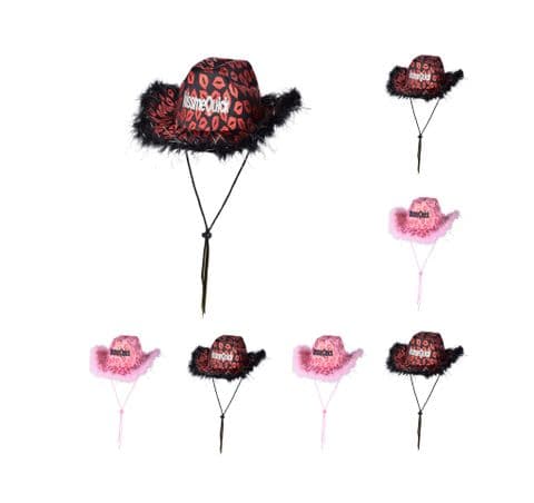 Ladies Lipover Furr trim Cowboy Hats