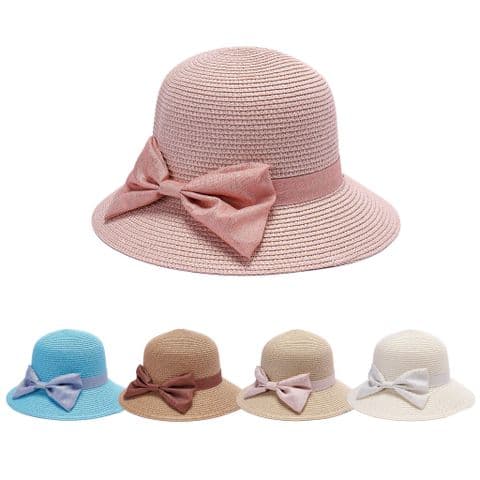 Ladies Straw bow Sun hat