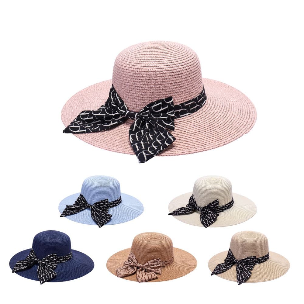Ladies Straw Sun hat D Style band