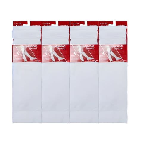 Ladies white trouser stretchy socks
