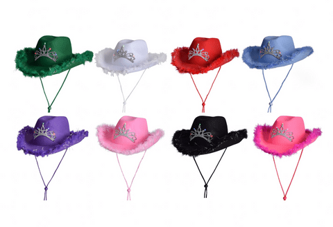 Light Crown Multi Colour Cowboy Hats