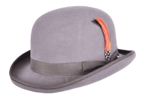 Light Gray Bowler Hat