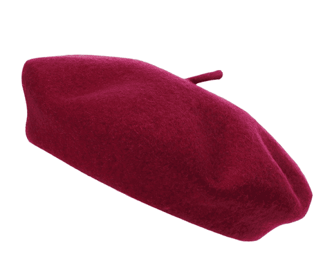 Light Maroon wool beret hats