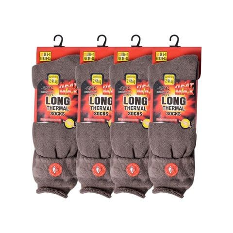 Long heat beige thermal socks