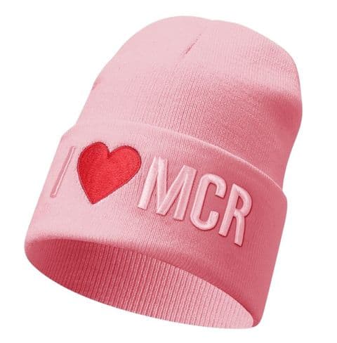 Love manchester dark purple beanie