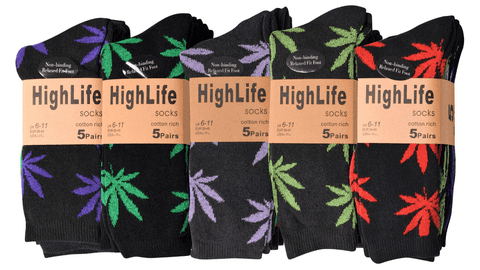 Marijuana leaf sport sock